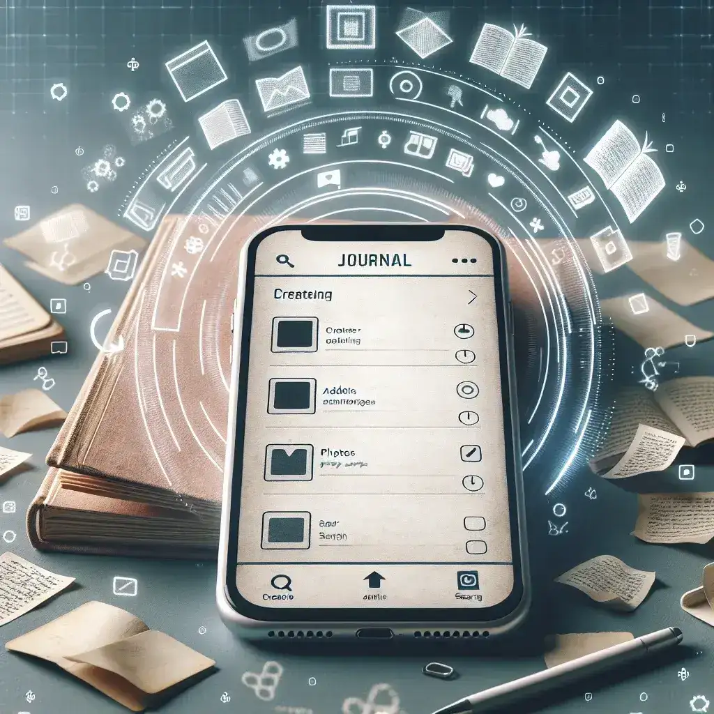 "Screenshot of a digital journal app interface, showcasing features for creating and organizing digital journals, featured in the article 'Aplikasi untuk Membuat Jurnal Digital: Panduan Lengkap & Rekomendasi Terbaik'."