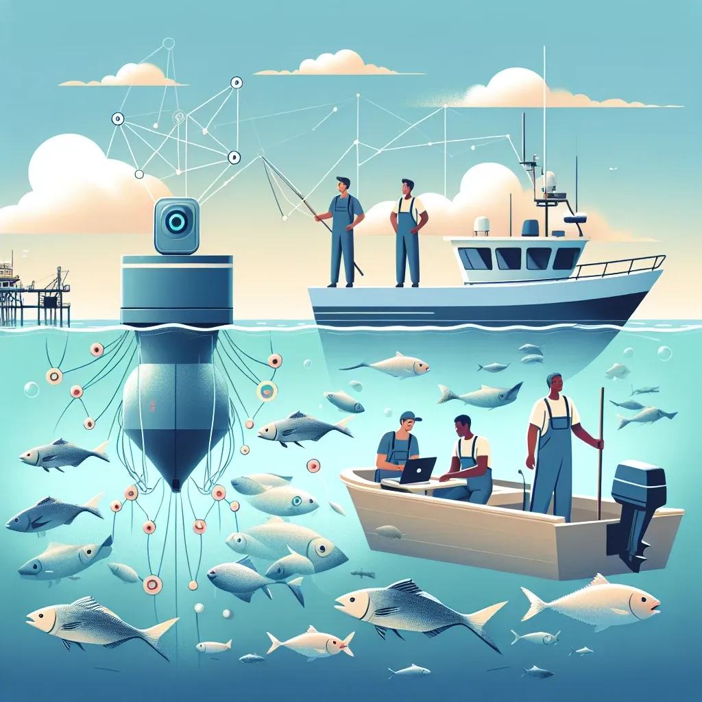 "Sensor AI digunakan oleh startup maritim lokal untuk memantau dan mengelola stok ikan laut secara efisien di perairan Indonesia."